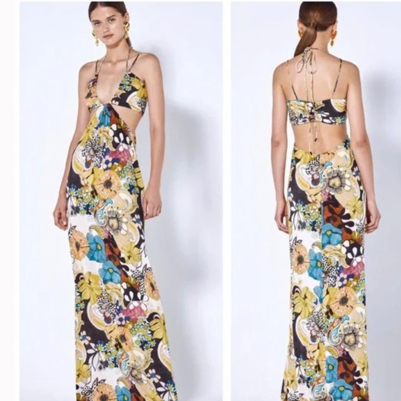 ALEXIS - Cassandra Floral Cutout Maxi Dress - Picture 8 of 9